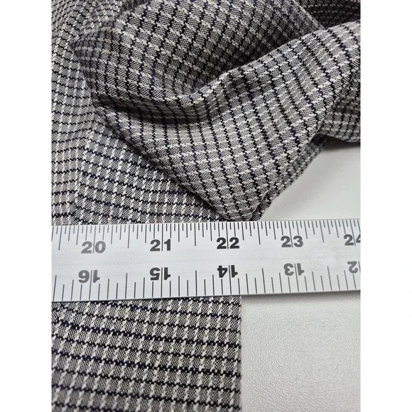 Vintage Lanvin Paris Blazer Mens 44L Gray 100% Silk Check Sport Coat Jacket 80s